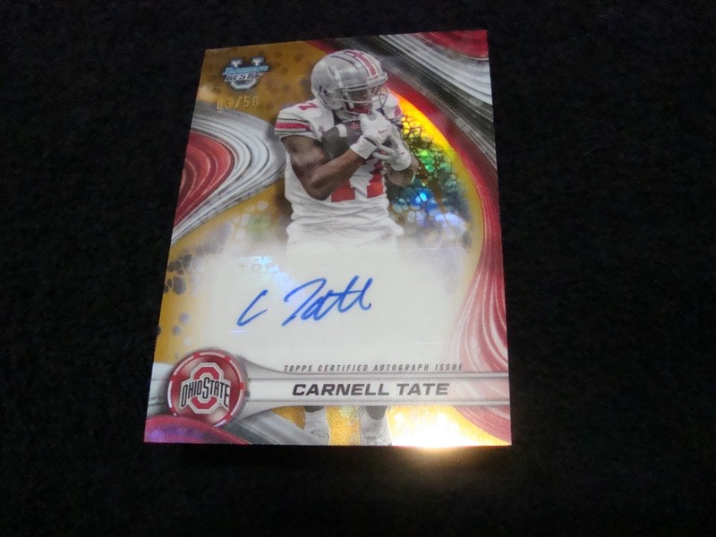 2024 BOWMANS BEST U CARNELL TATE GOLD AUTO /50 OHIO ST.