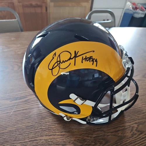 Eric Dickerson Signed Full Size Rams Replica Helmet W/HOF Inscription Beckett