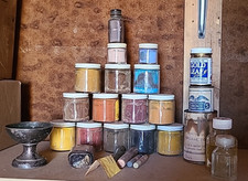 Vtg Jewelry Enameling Powder Lot, Bronze Powders, Wear-Brite, Gold Leaf, MORE