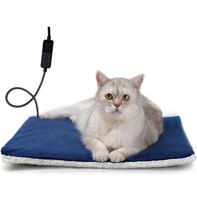 Pet Heating Pad Indoor, Dog Heating Pad Mat with Removable Cover, 5 Level Tim...