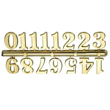 1 Set Arabic Clock Numbers Kit Parts Clock Digital Making Replacement, Gold