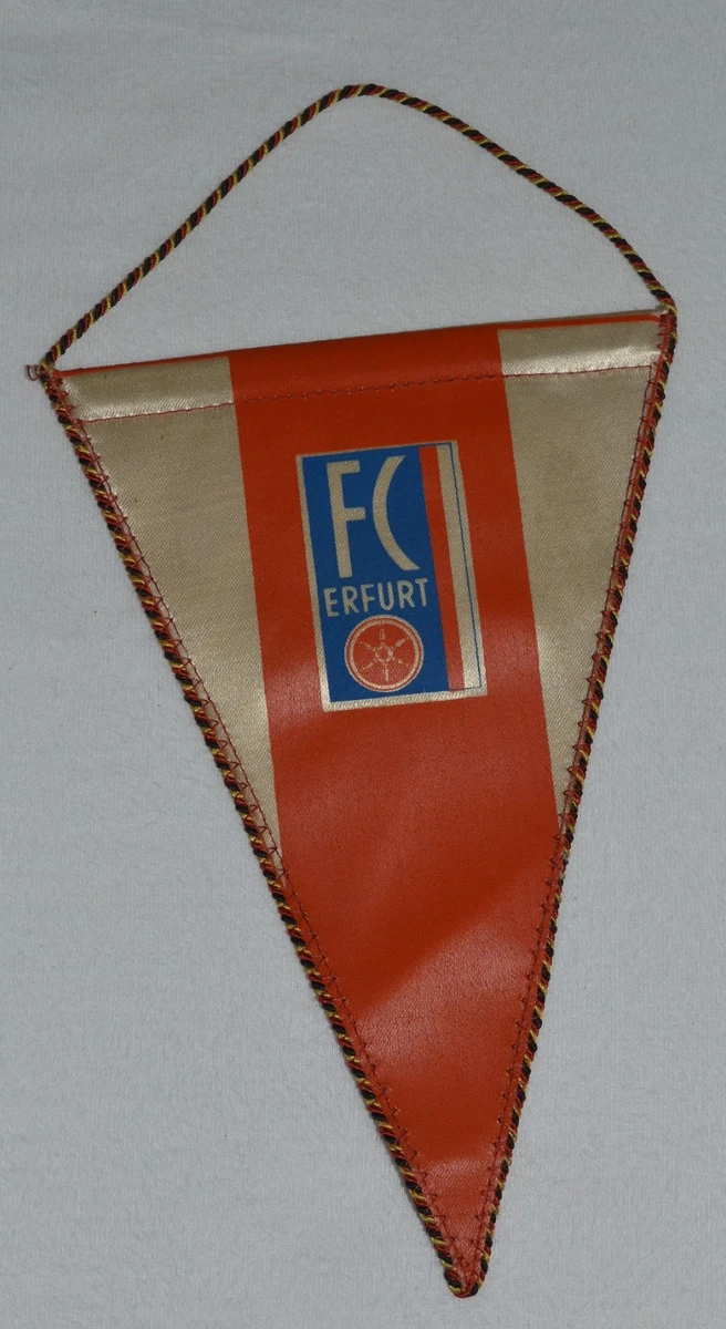 ANCIEN FANION FC ROT-WEISS ERFURT - Corde Rouge, Environ 9 X 15 Cm EUR