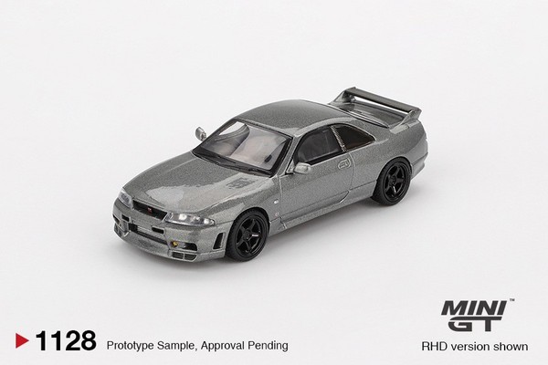 (Pre-Order) Mini Gt #1028 Nissan Skyline GT-R Dark Metal Gray (Nismo BCNR33 Crs-image