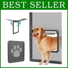 Durable Black Doggie Door for Screen Door