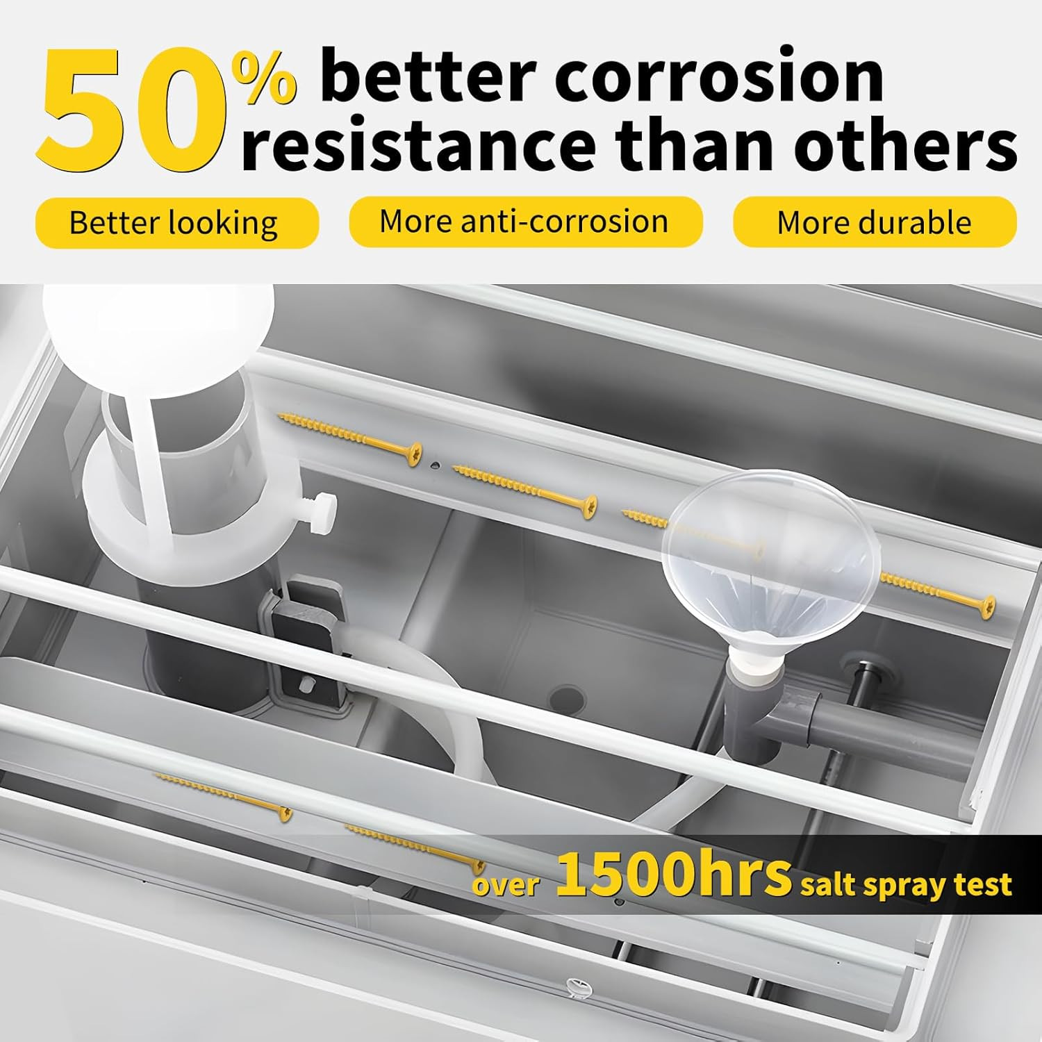 Wood Screws 5 Inch,  Deck Screws #10 X 5, 50 PCS, Epoxy Coated, T25 Star Bit abo