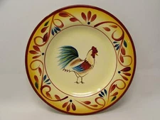 Country Rooster by Tabletops Unlimited Dinner Plate Rooster Red Blue Vines