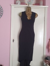 Quontum Dress Black Stretch Wiggle Dress Mermaid Style Party  Size S Nwto  Bx9