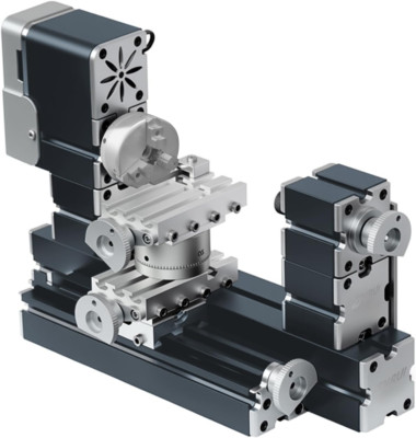 60W Mini Metal Lathe Machine - 4-Axis DIY Tool for Wood & Plastics