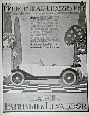 PRESSEWERBUNG 1923 LA 10 HP PANHARD LEVASSOR ÄLTESTE ERFAHRUNG