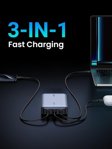 UGREEN Nexode 100W 20000mAh Laptop Power Bank, 3-Port USB C Power Bank - 第 3/5 張圖片