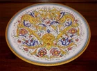 DERUTA ITALIAN  POTTERY  RAFFAELLESCO 14" 36 cm PLATE PLATTER