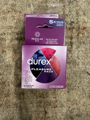 Pack Of 6! Durex Pleasure Packs-Assorted Lubricated Premium Condoms-. Exp: 11/25