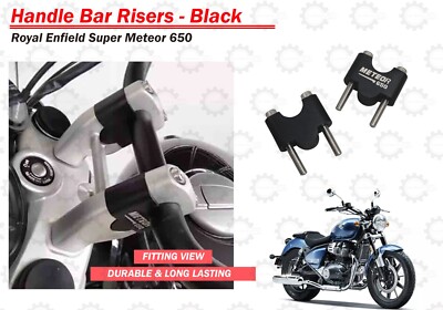 Fit For Royal Enfield ''Super Meteor 650 Matt Black Handle Bar Riser''