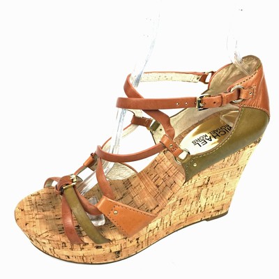 michael kors cork wedges