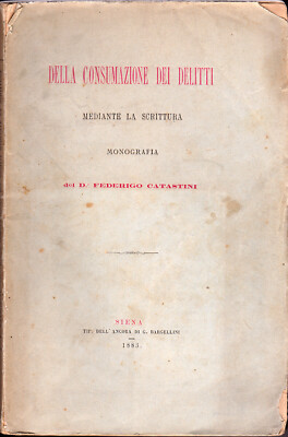 Katastini - VERZEHRUNG VON STRAFTATEN DURCH SCHRIFT 1883