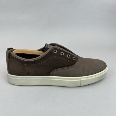 Ecco Kyle Cvo braune Leder Schnürsenkel Slipper Freizeitschuhe Größe EU42 UK8 - 8,5