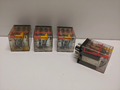 LOT OF (4) GUARANTEED GOOD! ELESTA 3PDT 10A 220V RELAYS 24V COIL SKR115A