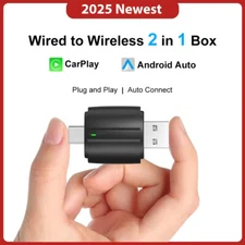 Wired to Wireless USB Dongle Car Android Auto Wireless Carplay Adapter Plug&Play