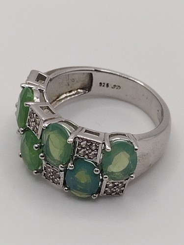 Stunning Designer SD Opal And Topaz Sterling Silver Ring - Size 8 - Picture 5 of 5