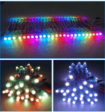 200pcs Round DC 12V WS2811 LED Pixels Individually Addressable RGB Light 12mm