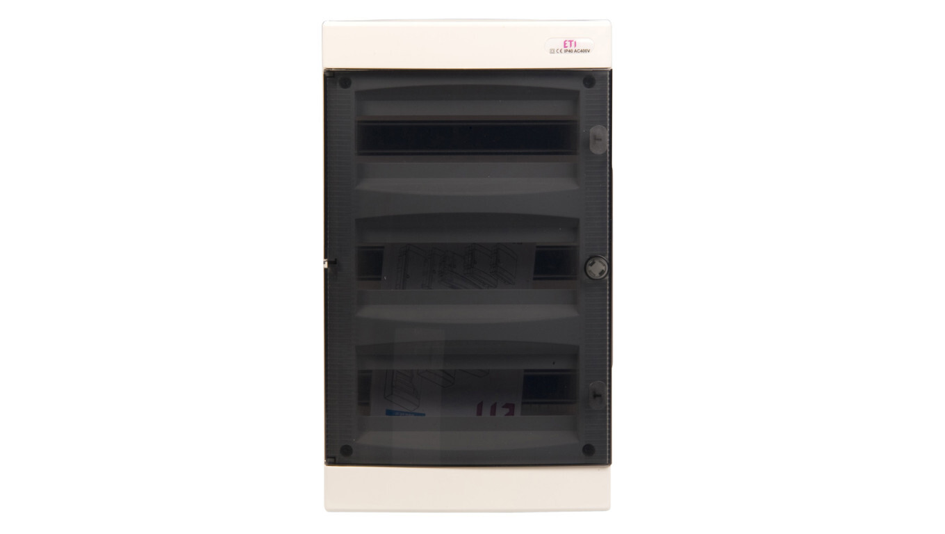 3x12 flush-mounted modular switchboard /transparent/ IP40 ECM36PT-S DIDO  /T2UK