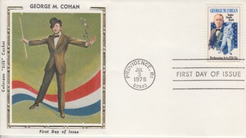1978 #1756 GEORGE M. COHAN PERFORMING ARTS FDC w COLORANO SILK CACHET UA GEM! - Picture 1 of 1