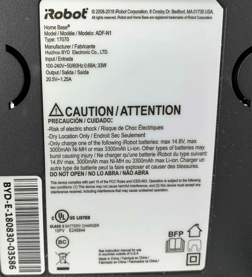 Roomba e5 e6 i3 i4 i5 i6 i7 i8 Integrated Home Base Charging Dock Charger 220v - Image 2 of 4