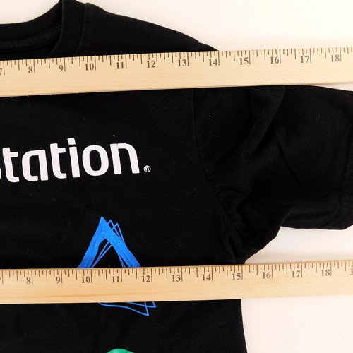 Playstation T-SHIRT Youth L Graphic Controller Buttons Front Controller Back - Foto 5 di 8
