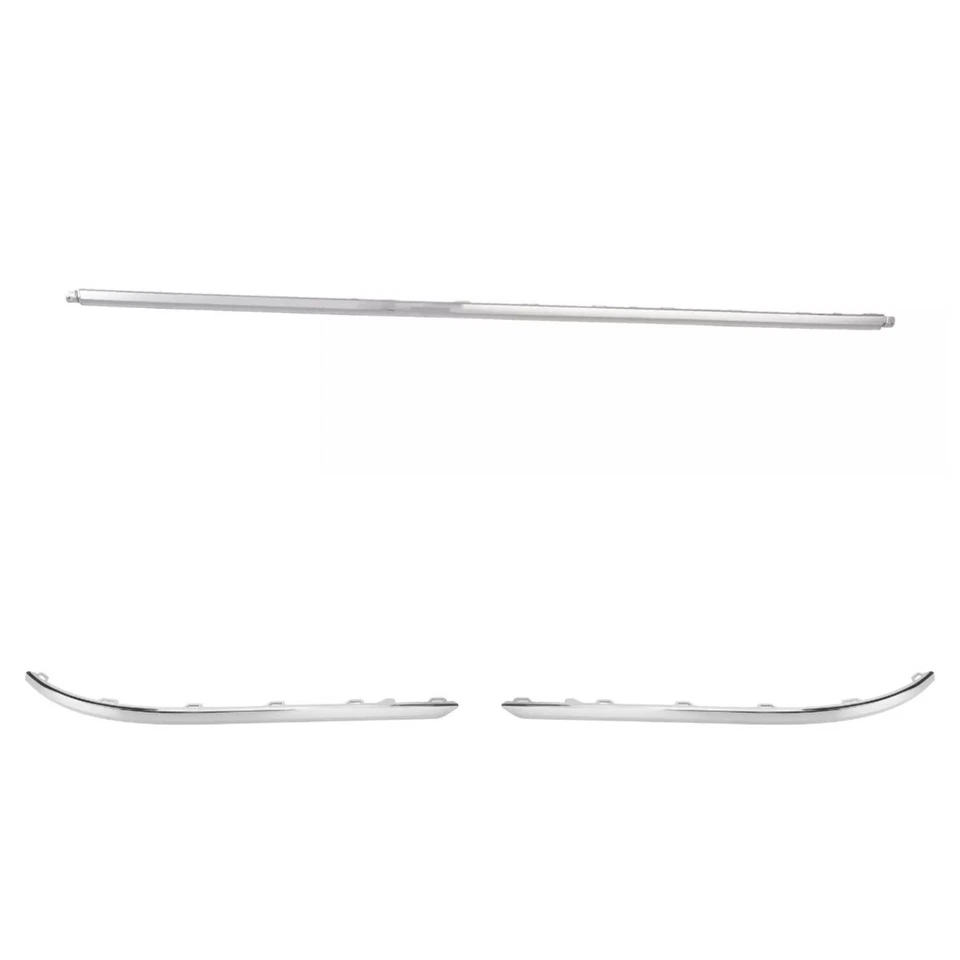 For Volkswagen Passat 2016-2019 Rear 3Pcs Left Mid Right Bumper Side Molding Kit - Image 2 of 4