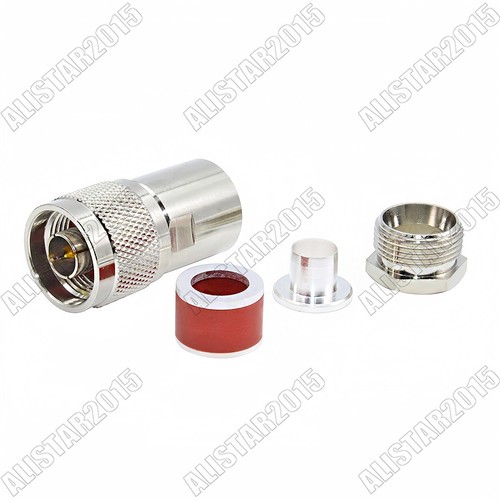 10x N-Type Clamp Plug Male RF Connector For RG214 RG213 RG8 LMR400 CFD400 Cable - Picture 3 of 3