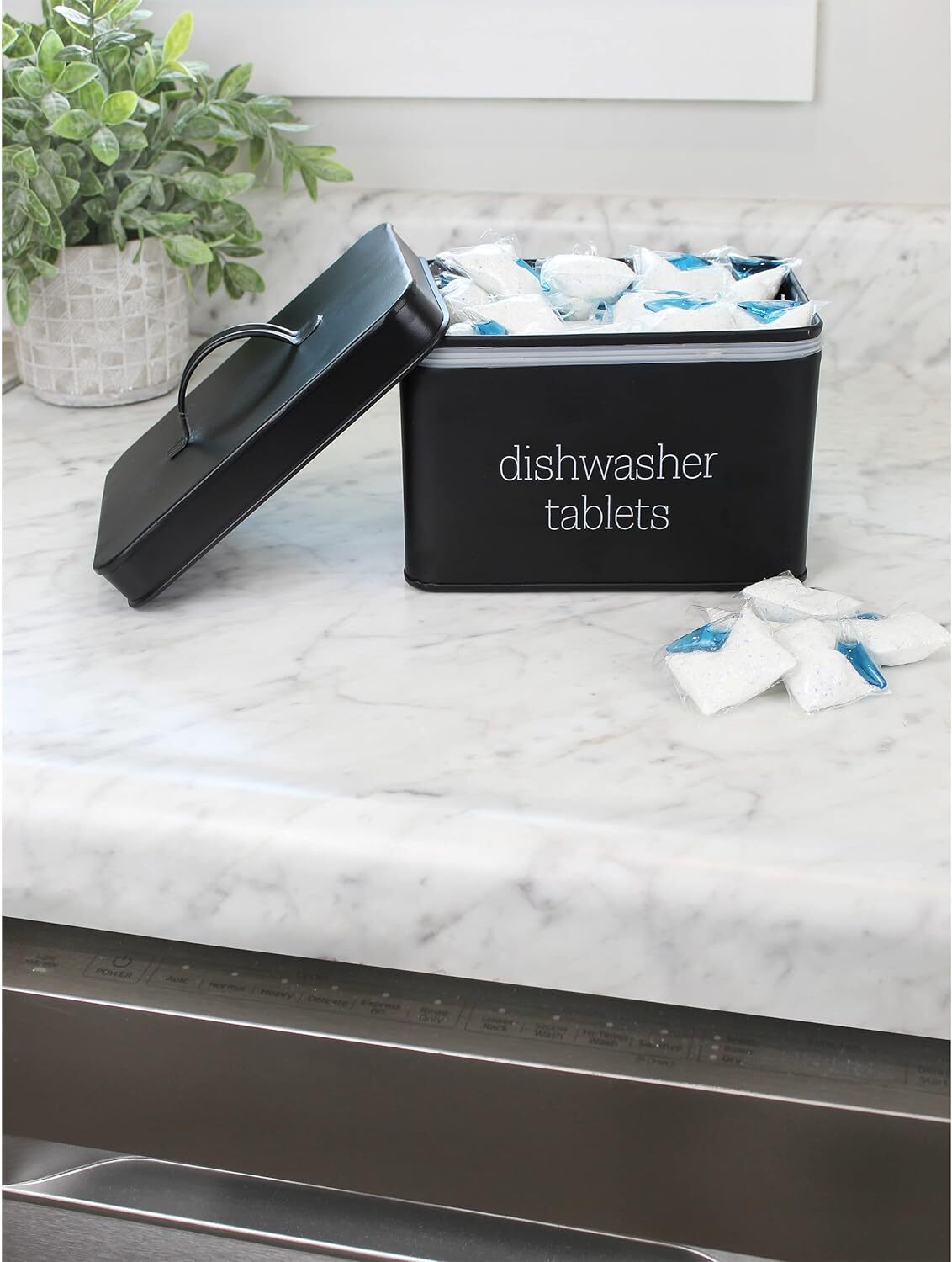 AuldHome Black Dishwasher Pod Holder, Tablet Container; Enamelware eBay