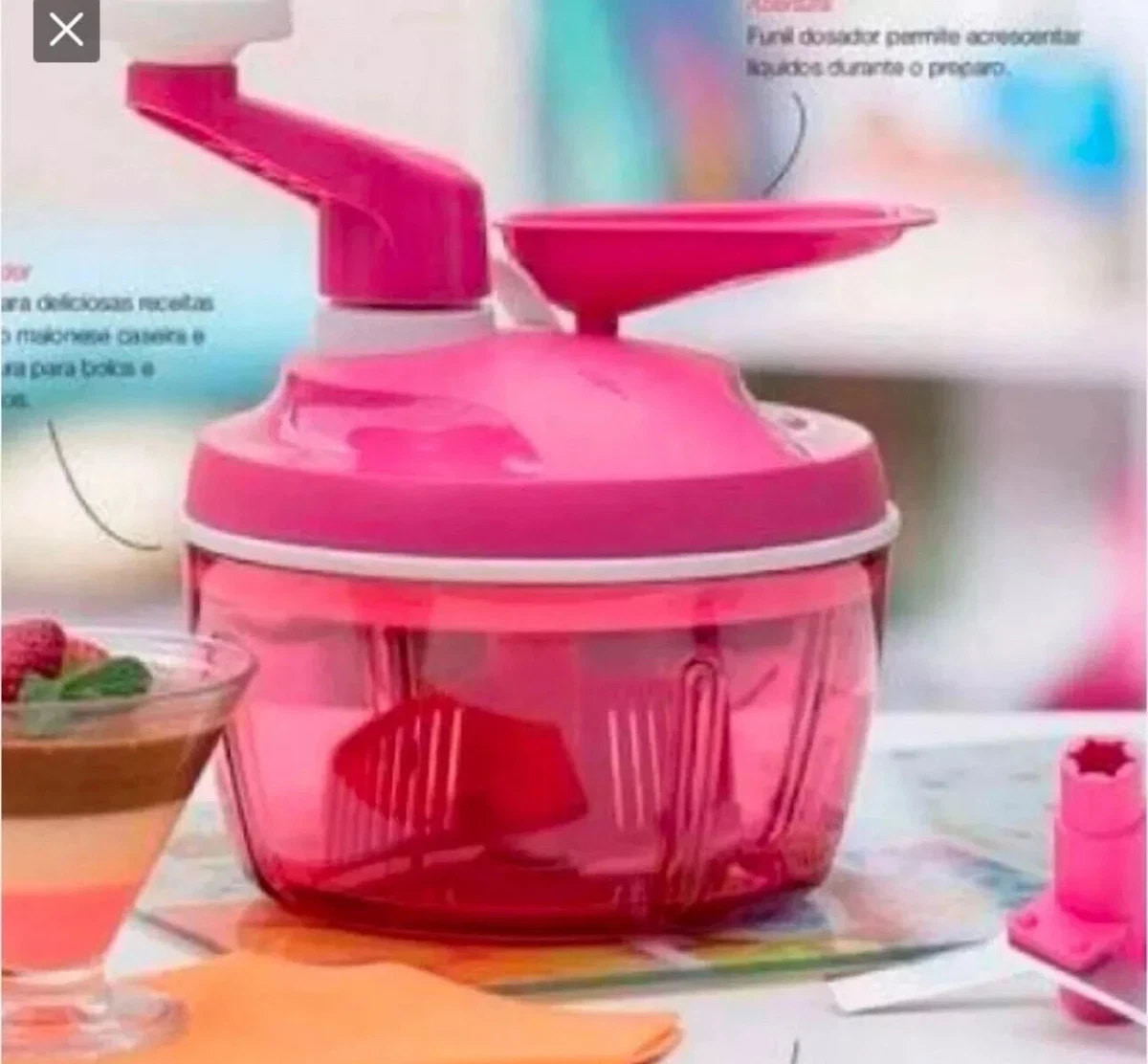Tupperware quick chef doppia lame centrifuga frusta montatutto dosatore imbuto