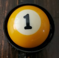 Replacement Mini Billiard Pool Ball 1" Ball Number 1 Solid Yellow 0.5 oz
