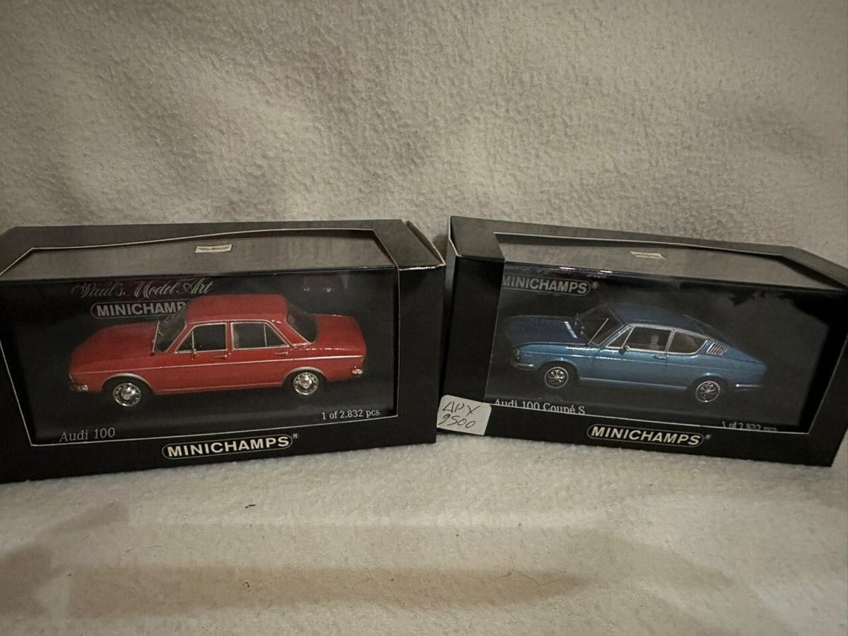 RARE Audi 100 C1 1.9L Coupe S 1969 blue & Audi 100 1:43