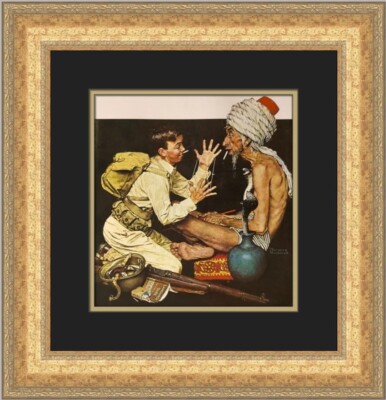 Norman Rockwell Cat's Cradle Custom Framed Print