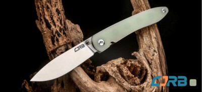 CJRB Ria Liner Lock Knife Natural Green G10 Handle Plain Edge Blade J1917-NTG