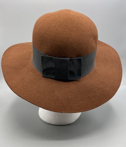 Toucan New York Los Angeles Brown Hat 100% Wool with Black Grosgrain Ribbon - Picture 5 of 12