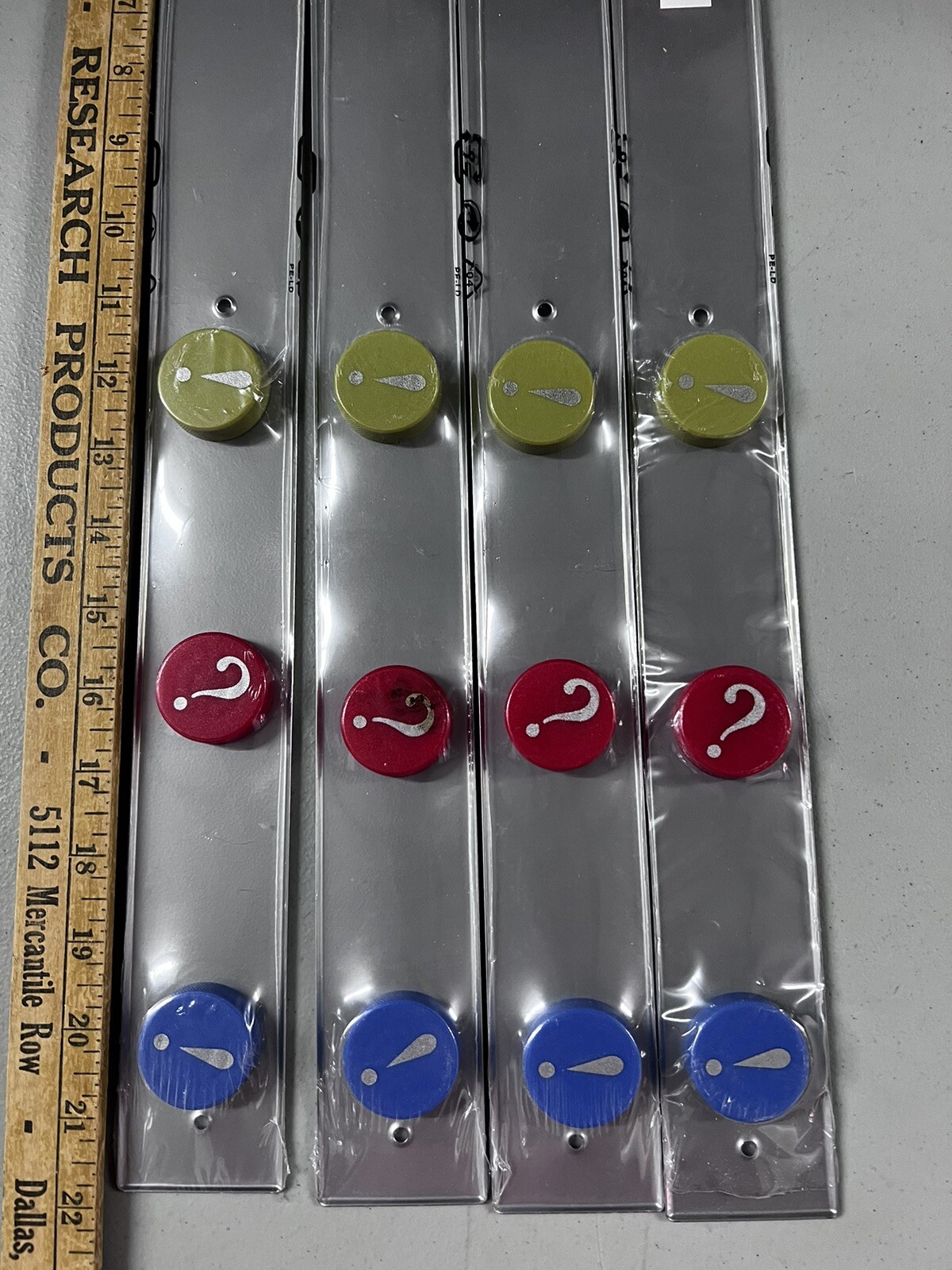 4 IKEA Magnetic Memo Message Wall Mounted Bar Strip with Three 