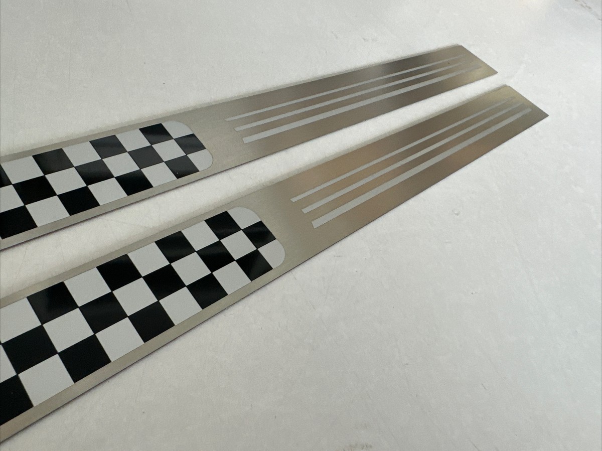 FÜR MINI ONE COOPER R56 R57 R58 R59 EINSTIEGSLEISTEN EDELSTAHL CHECKERED FLAG
