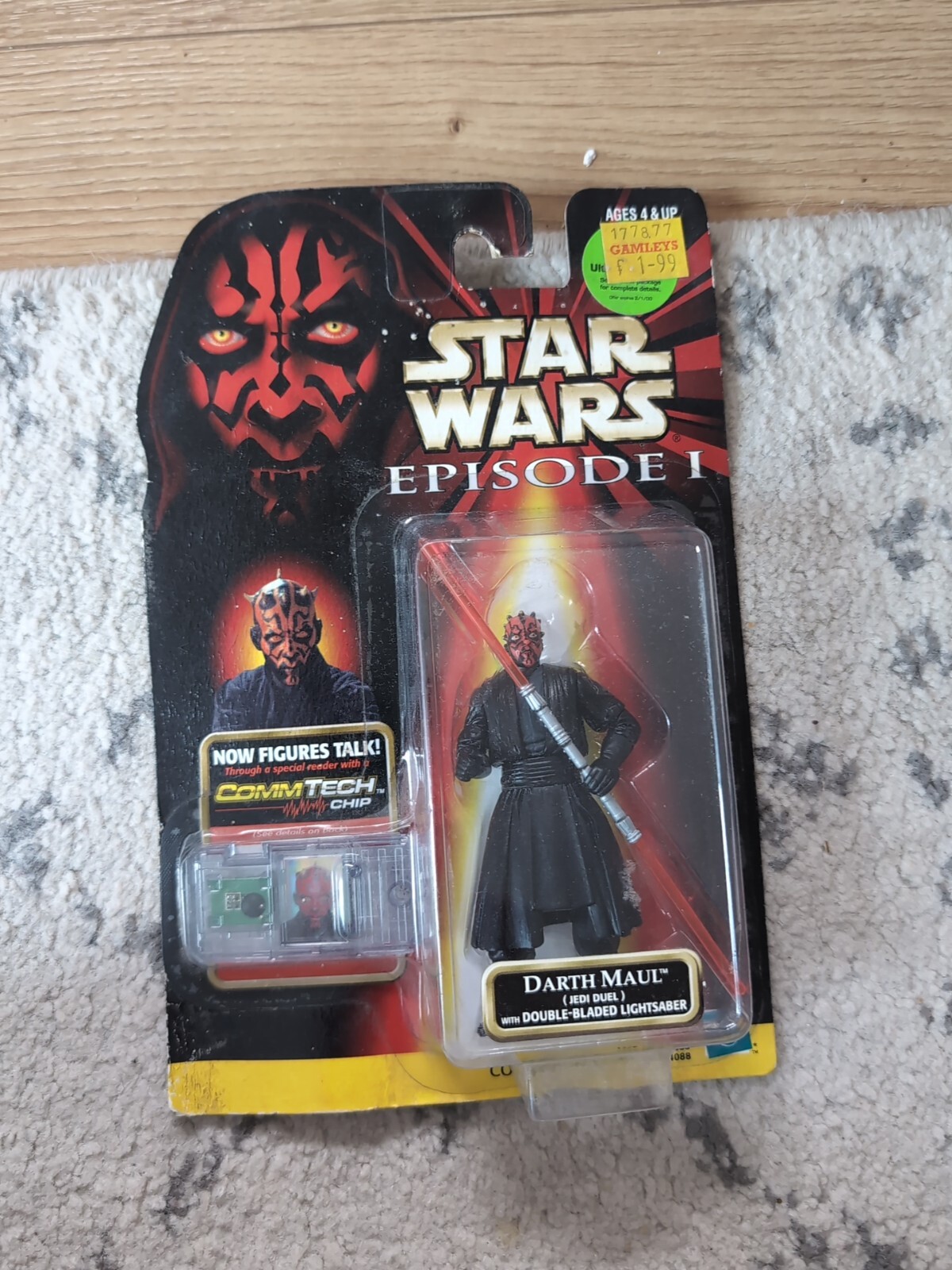 Star Wars Episode 1 Darth Maul Figure Commtech Chip Sealed new