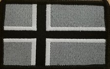 Norway Flag Patch W/ VELCRO Brand Fastener Tactical Nordic Morale Black Gray