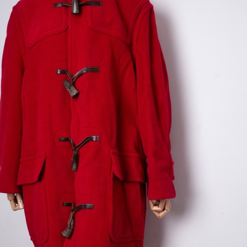 Burberry London Men Vintage Herringbone Toggle Wool Red Harington Duffle Coat 50 - Picture 4 of 12