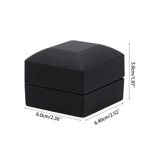 Luxury LED Earrings Box π Elegant Black Ring Jewellery Case with Soft Touch - Picture 3 of 3