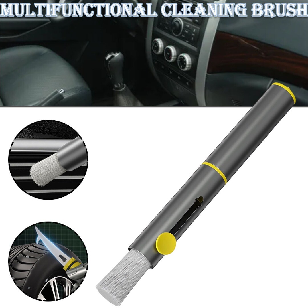 Multifunction Car Air Vent Cleaning Brush Safety Hammer Car Tyre Stone
