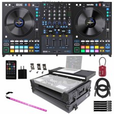 Rane FOUR Advanced 4 Channel Mixer Stems Serato DJ Controller w Black Case