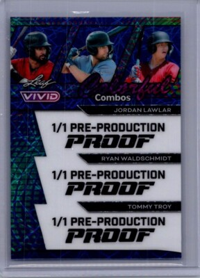 #ad Lawlar Waldschmidt Troy 2024 Leaf Vivid Baseball 1 1 Pre Production Proof $2.50