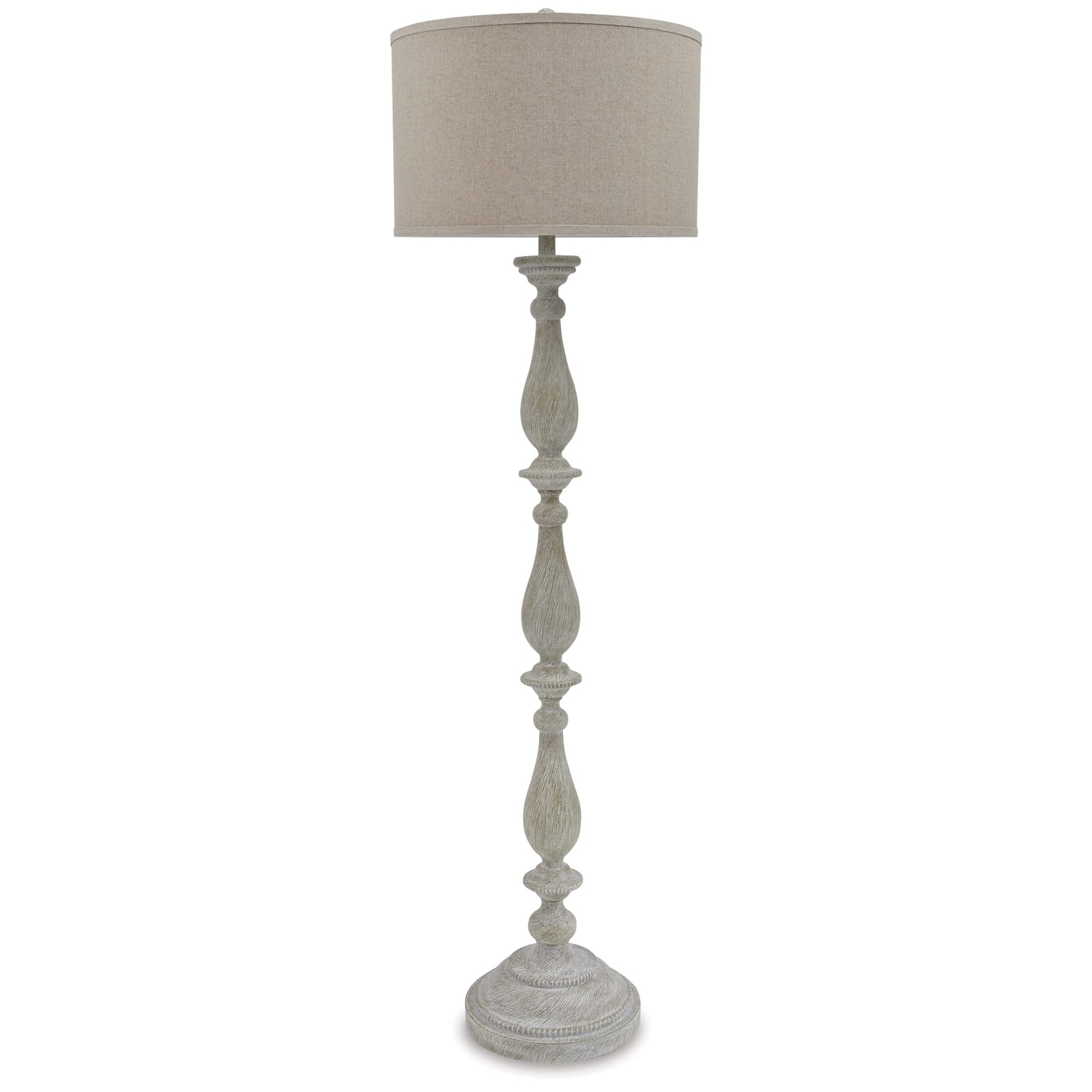 Signature Design by Ashley Bernadette Cottage 61-Inch Candlestick Floor Lamp with Classic Charm
