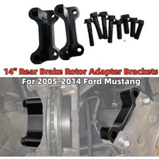 14" Rear Brake Rotor Adapter Brackets GT Boss 302 GT500 For 05-14 Ford Mustang