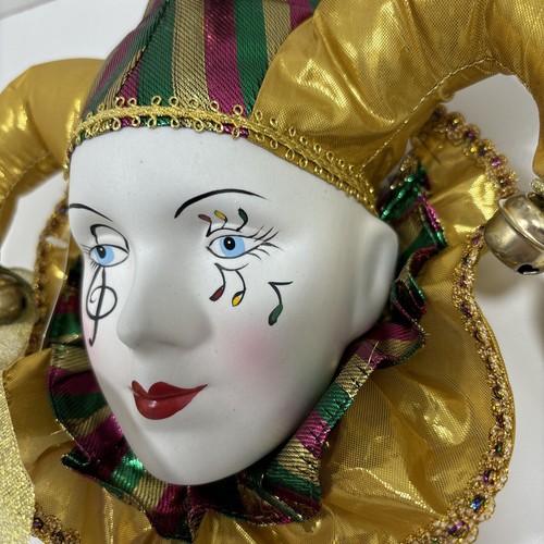 Natürlich New Orleans Karneval Maske Musik Note atemberaubender Harlekin Narr Gold - Bild 5 von 6