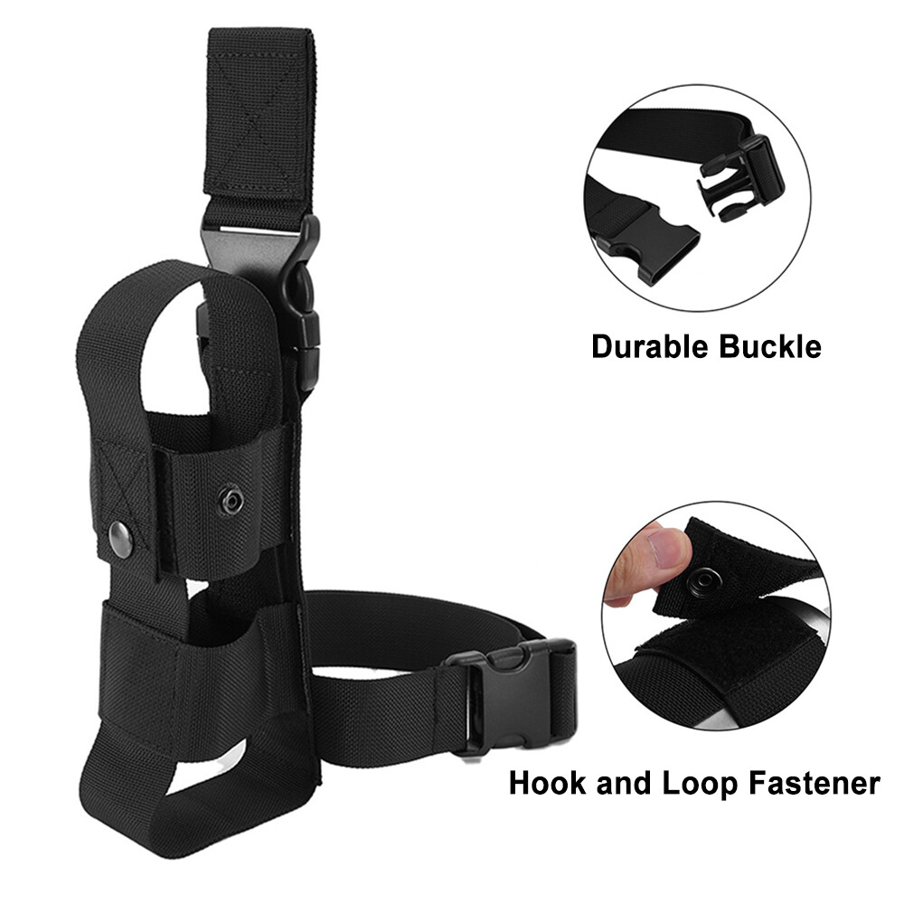 Tactical MK9 Drop Leg Water Bottle Holster – Ambidextrous Nylon Thigh Holder